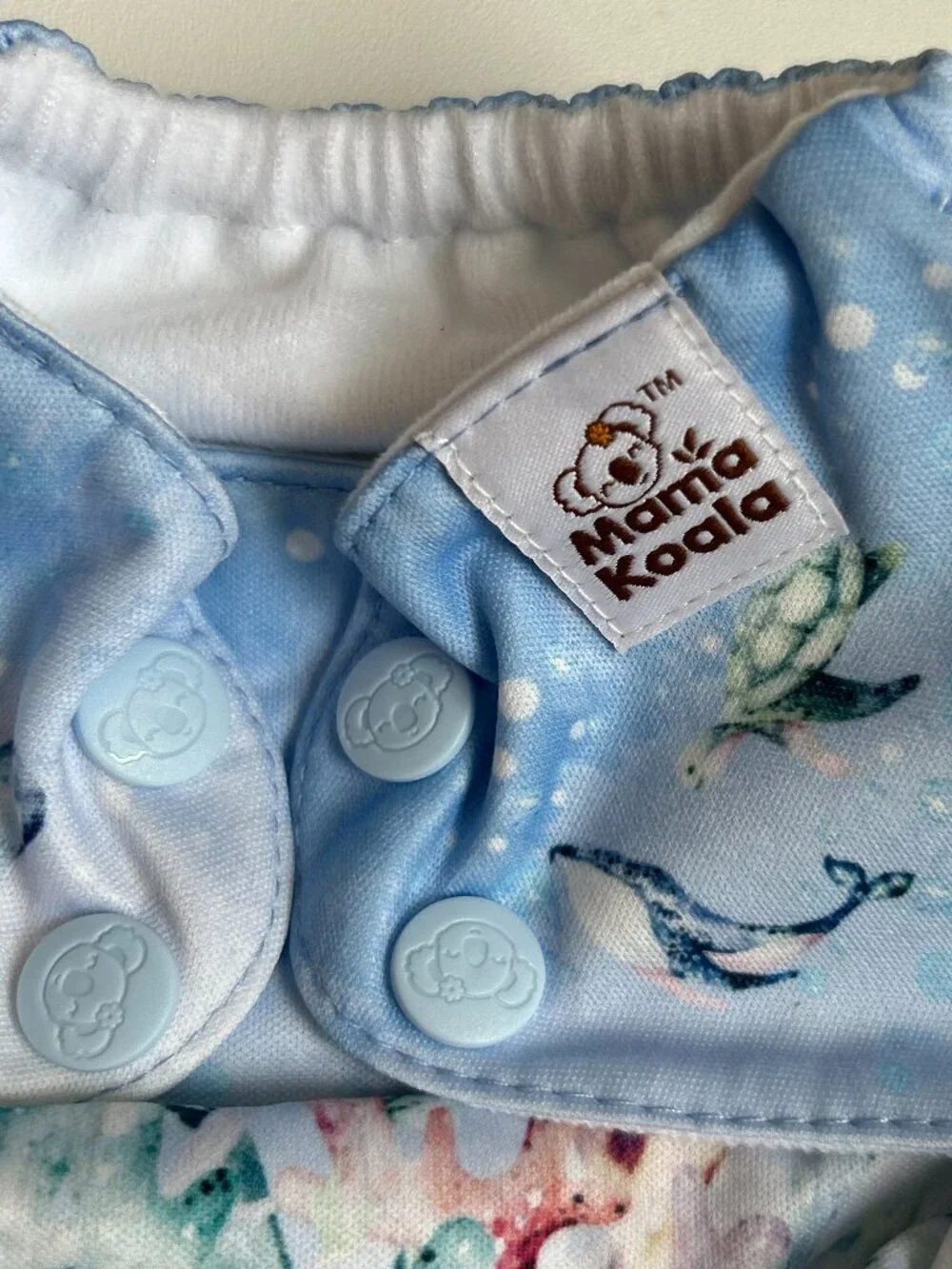 NEW Mama Koala Pocket Cloth Diaper OS Ocean Sea Life No Insert